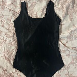 Elegant Black Satin Bodysuit
